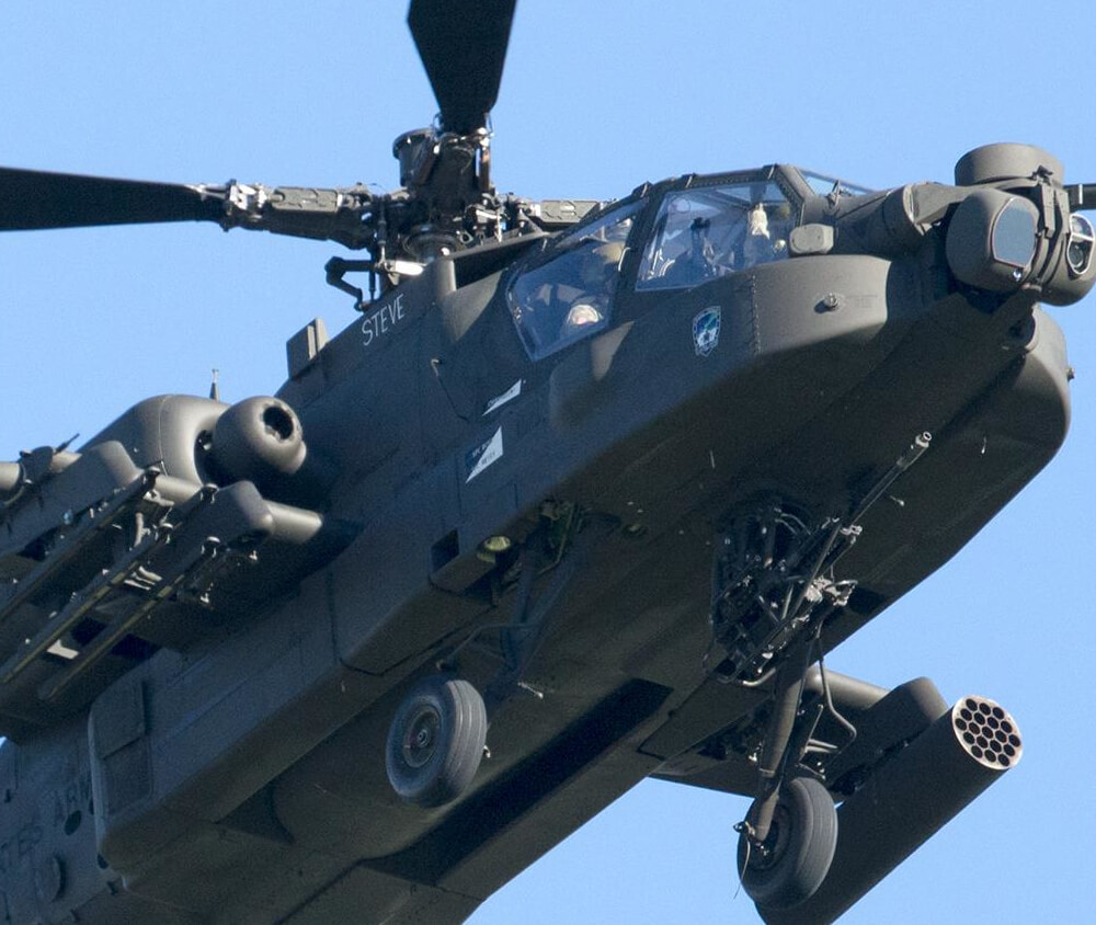 an Apache helicopter