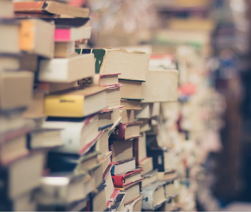 a stack of books