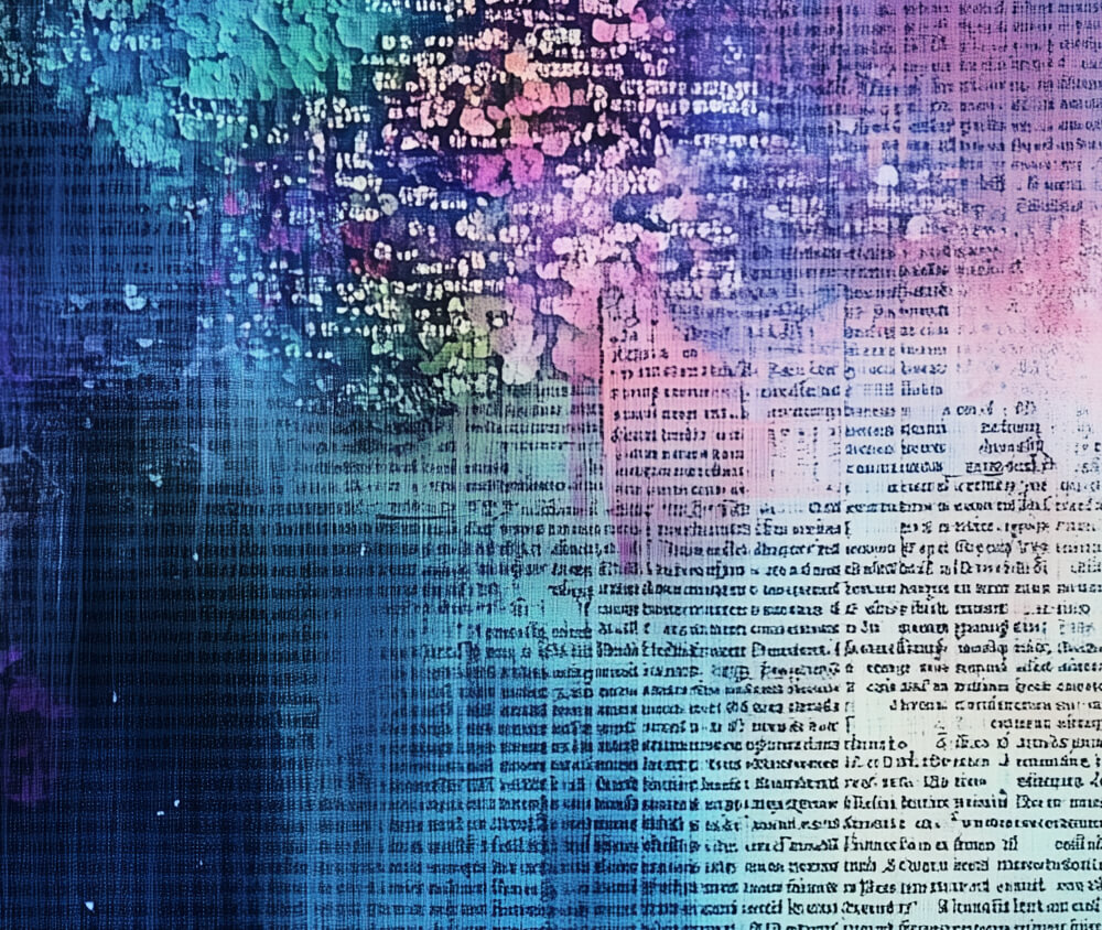 abstract words in a digital ether