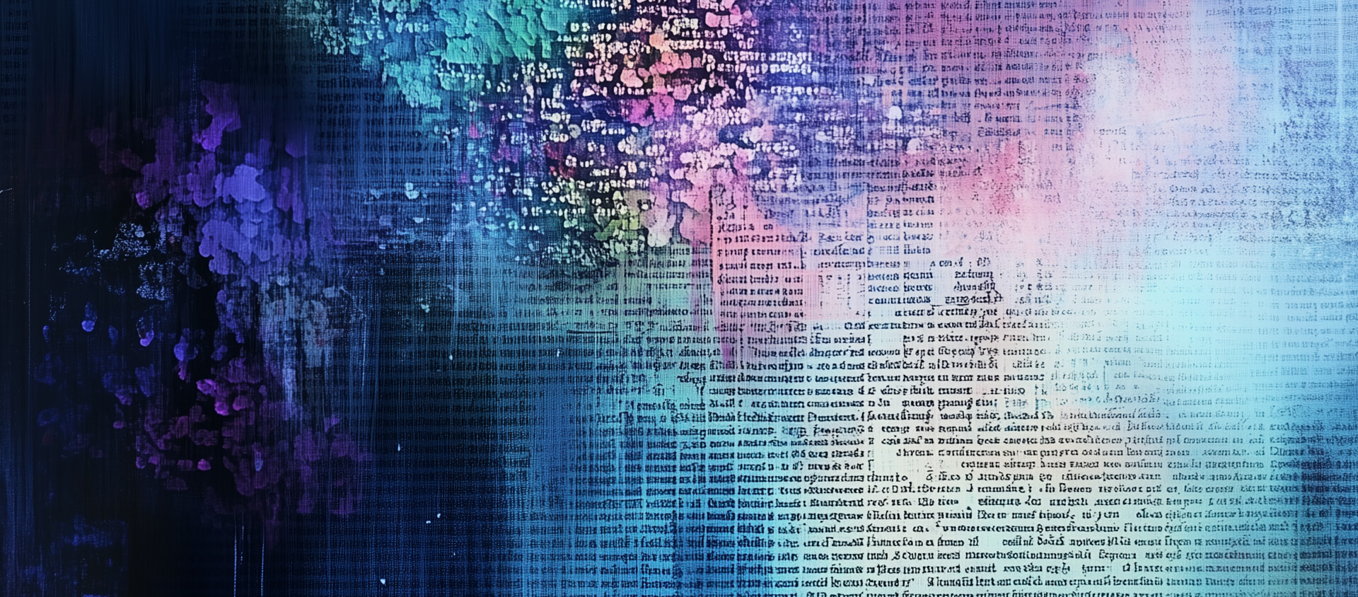 abstract words in a digital ether