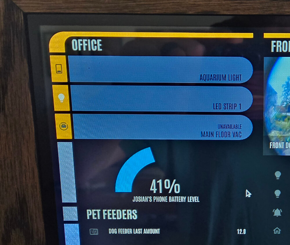 a home assistant wall control panel