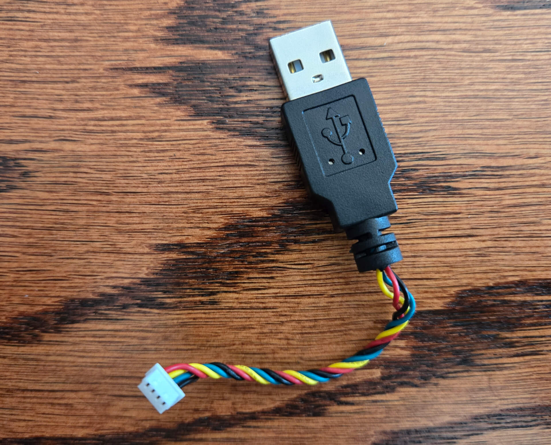 male USB connector for touchscreen