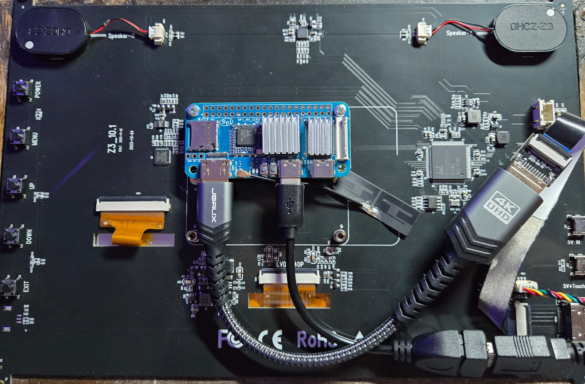 the back of the touchscreen